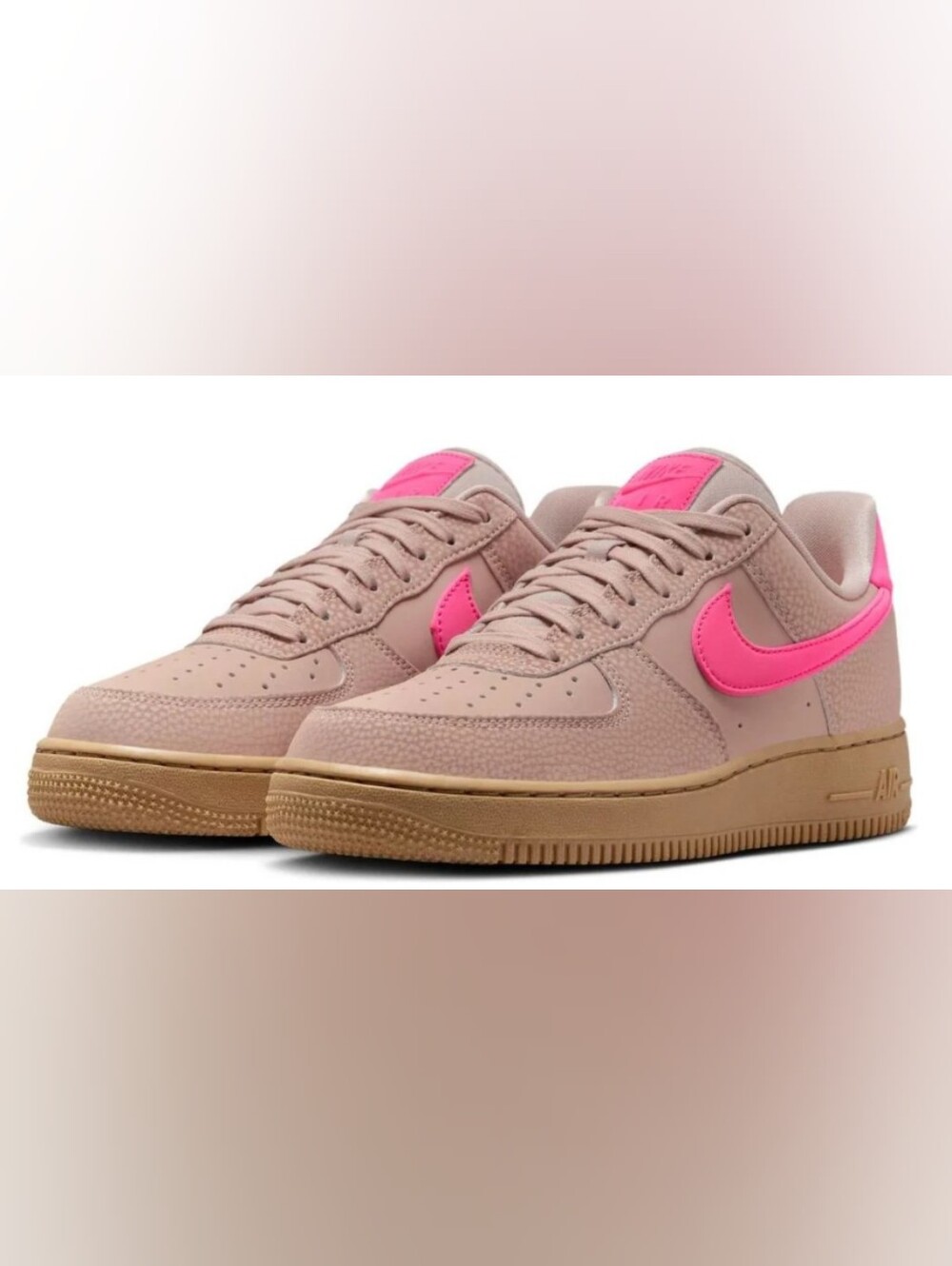 Nike Wmns Air Force 1 Low 'Particle Beige Hyper Pink
 Low-Top Sneakers Size 8